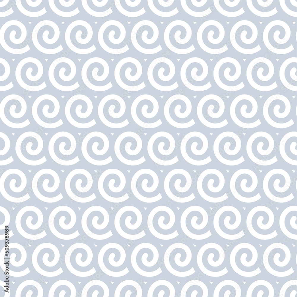 Antique greek pattern, seamless background and spiral shape. Vector illustration