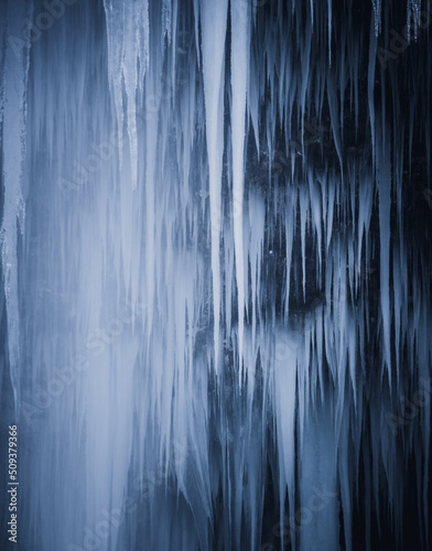 Pericnik waterfall frozen and icy © gljivec