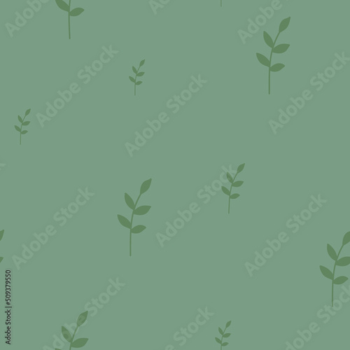 Cute botanical pattern. Seamless background in doodle style