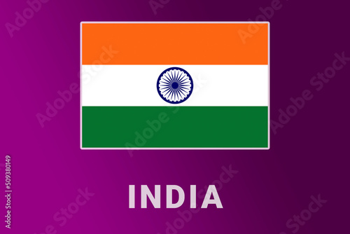 India  flag. IN national banner. India  patriotism symbol and name. photo