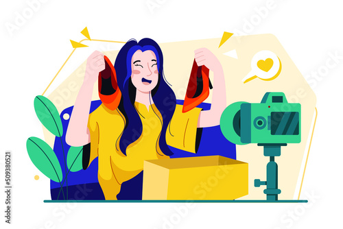 Cyber Security Illustration concept. Flat illustration isolated on white background