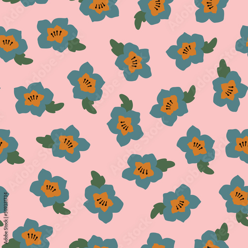 Floral seamless pattern. Colorful surface design © crafftiss