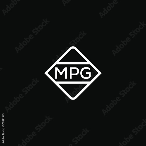 MPG 3 letter design for logo and icon.MPG monogram logo.vector illustration with black background. photo