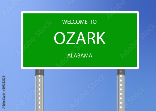 Vector Signage-Welcome to Ozark, Alabama