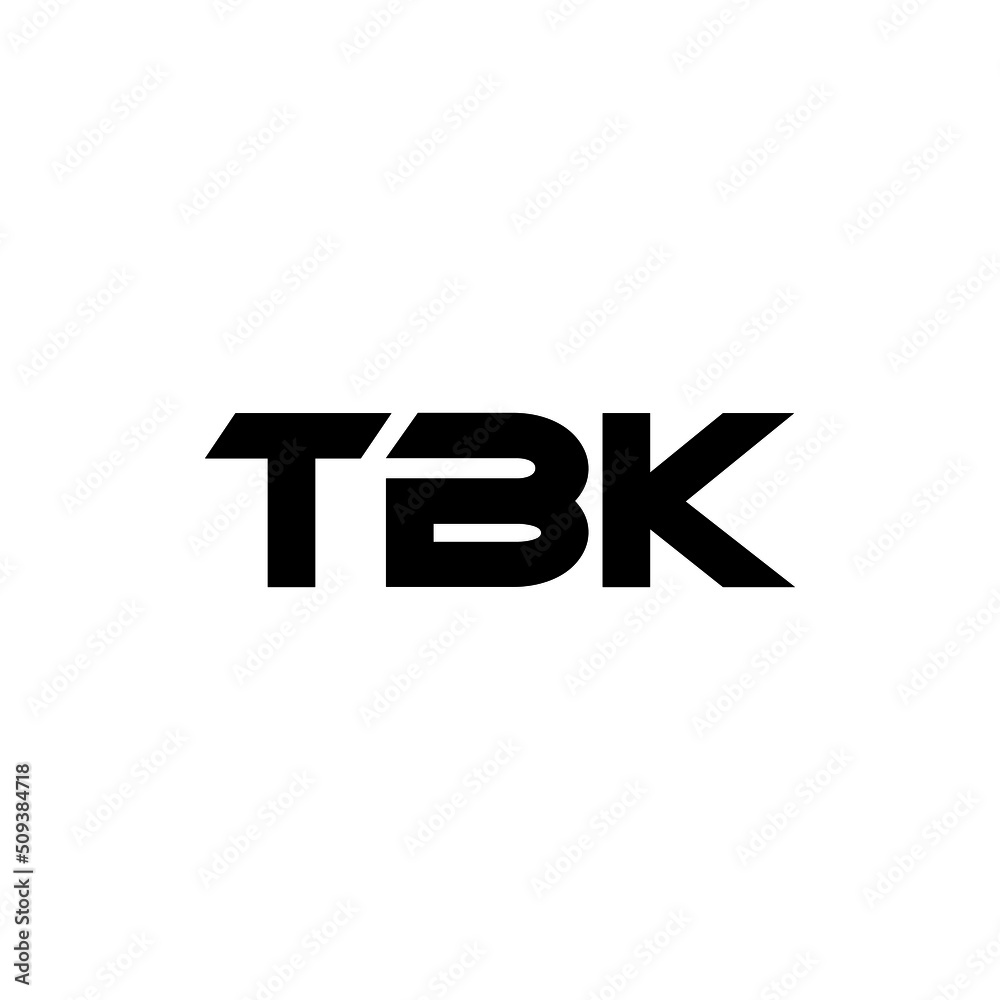 TBK letter logo design with white background in illustrator, vector logo modern alphabet font overlap style. calligraphy designs for logo, Poster, Invitation, etc.