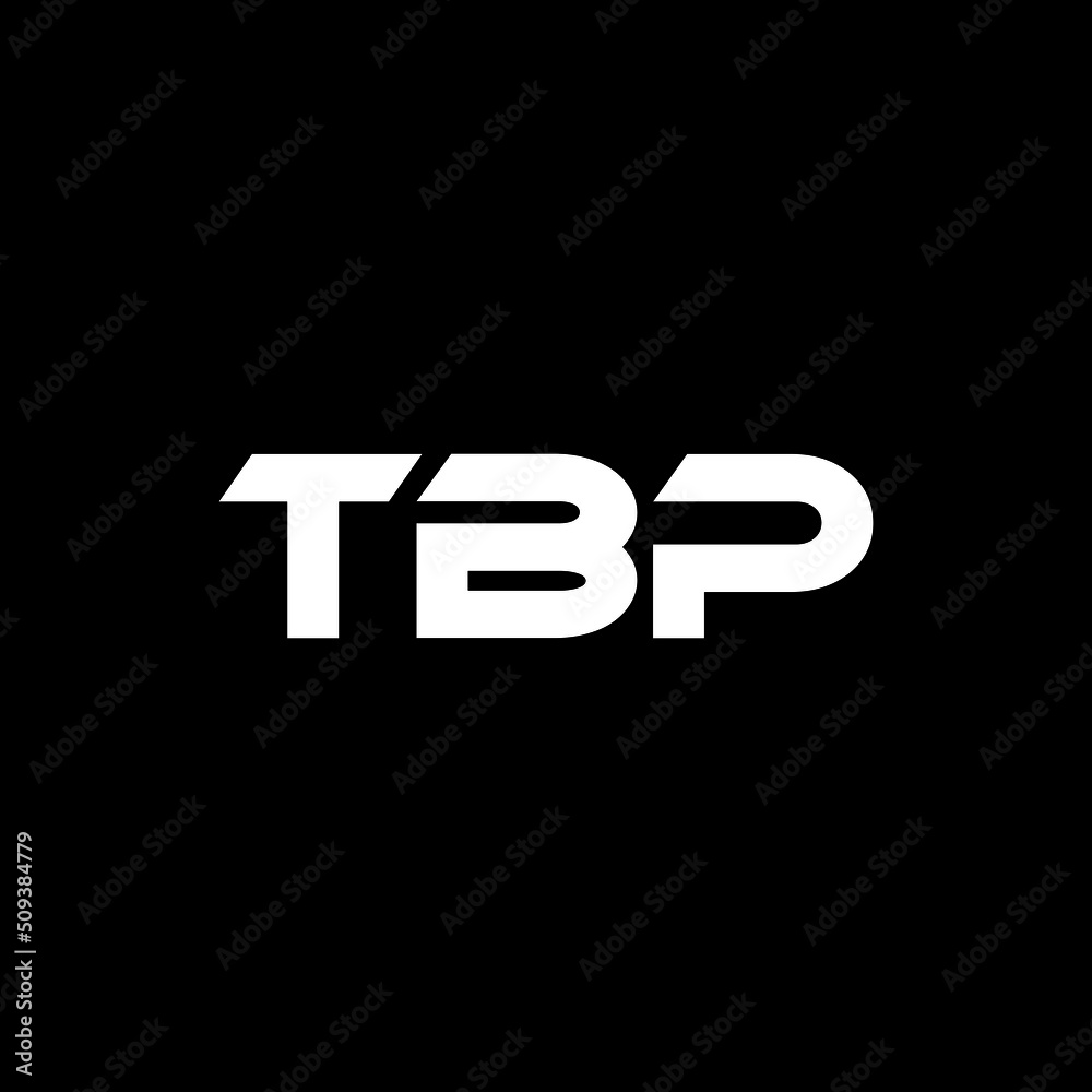 TBP letter logo design with black background in illustrator, vector logo modern alphabet font overlap style. calligraphy designs for logo, Poster, Invitation, etc.