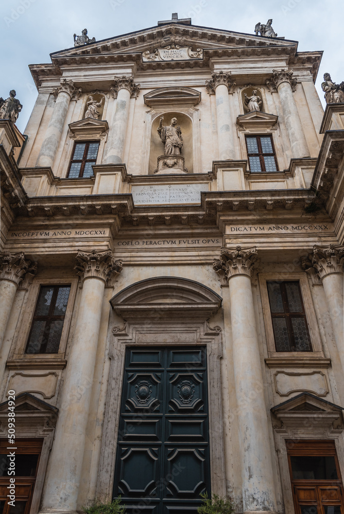 Exterior View of the San Gaetano Church in Vicenza, Veneto, Italy, Europe, World Heritage Site