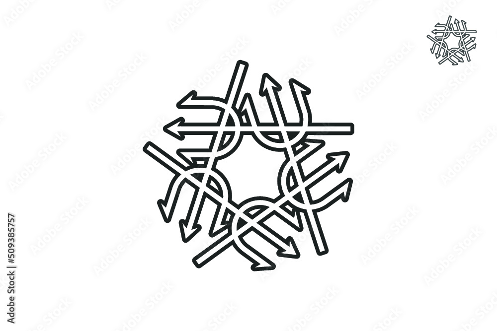 Star and tridents logo suitable for branding general companies Star and tridents logo suitable for branding general companies