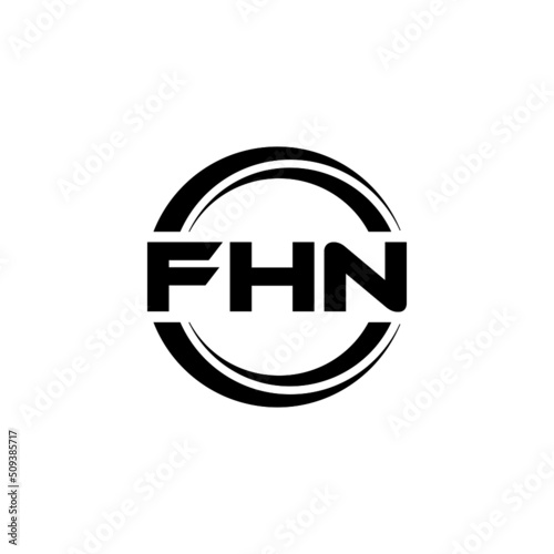 FHN letter logo design with white background in illustrator, vector logo modern alphabet font overlap style. calligraphy designs for logo, Poster, Invitation, etc. © Aftab