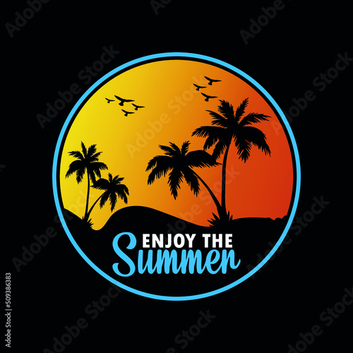 T-shirt print Vector Design with Summer Concept Typography T-shirt design and Notebook cover design