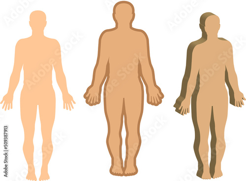 illustration of a person. illustration of human body icon. on white background