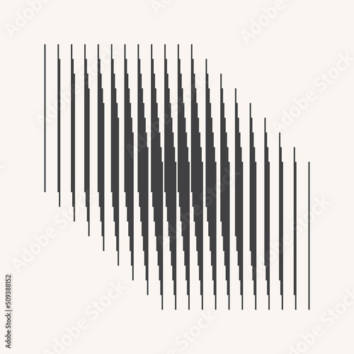 Concept symbol with vertical lines in transition. Abstract art lines background.