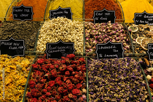 Teas at Grand Bazar in Istanbul, Turkey