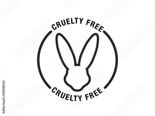 Cruelty free concept logo design. No animal testing logo vector. Animal cruelty free icon design. 