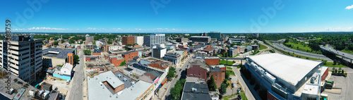 Aerial panorama of St Catharines, Ontario, Canada