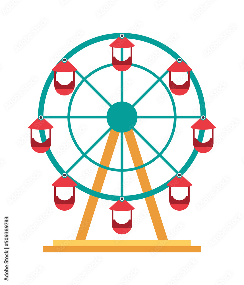 Ferris wheel Amusement Park icon. Vector illustration Ferris wheel Amusement Park icon. Vector illustration
