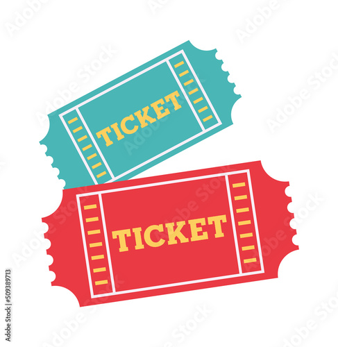 Tickets to Amusement Park icon. Vector illustration