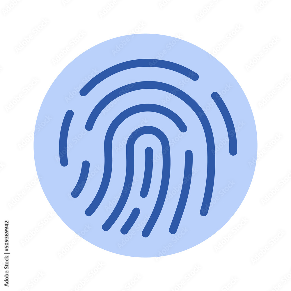 Fingerprint security icon. Vector illustration Fingerprint security icon. Vector illustration