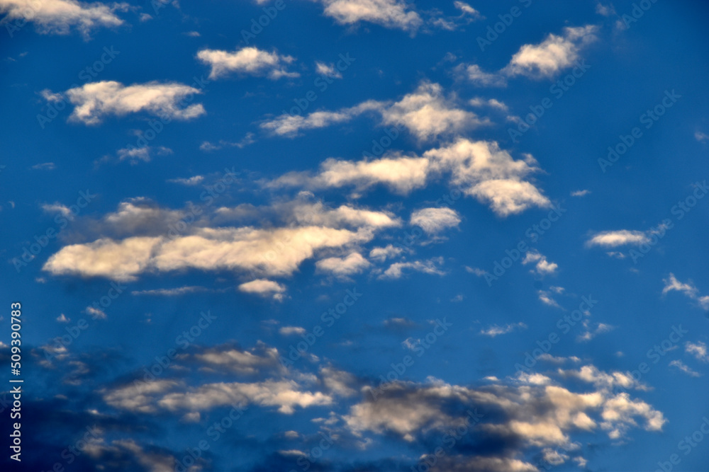 Sunset horizon in the evening bright yellow red clouds Sunset horizon in the evening bright yellow red clouds