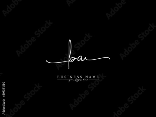 Simple BA Signature Logo Icon, Signature Ba ab Letter Logo Image Vector For Business Identity