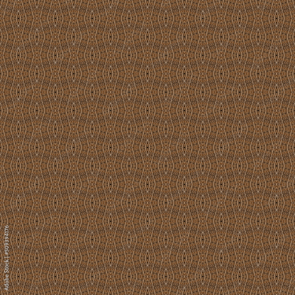 Fototapeta premium Geometric abstract pattern. Seamless background. A complex brown pattern of small elements. Graphic modern backdrop for design, web.