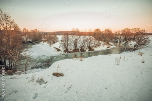 beautiful winter landscapes of rural areas © Иван Сомов