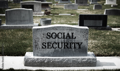 Social Security Failure Death Grave Gravestone Cemetery Broken Failed System