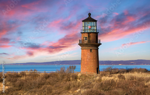 Aquinnah Lighthouse at Sunset on Martha's Vineyard