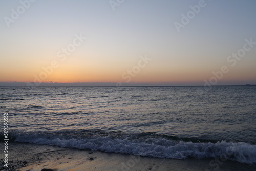 Colorful sunrise on the sea