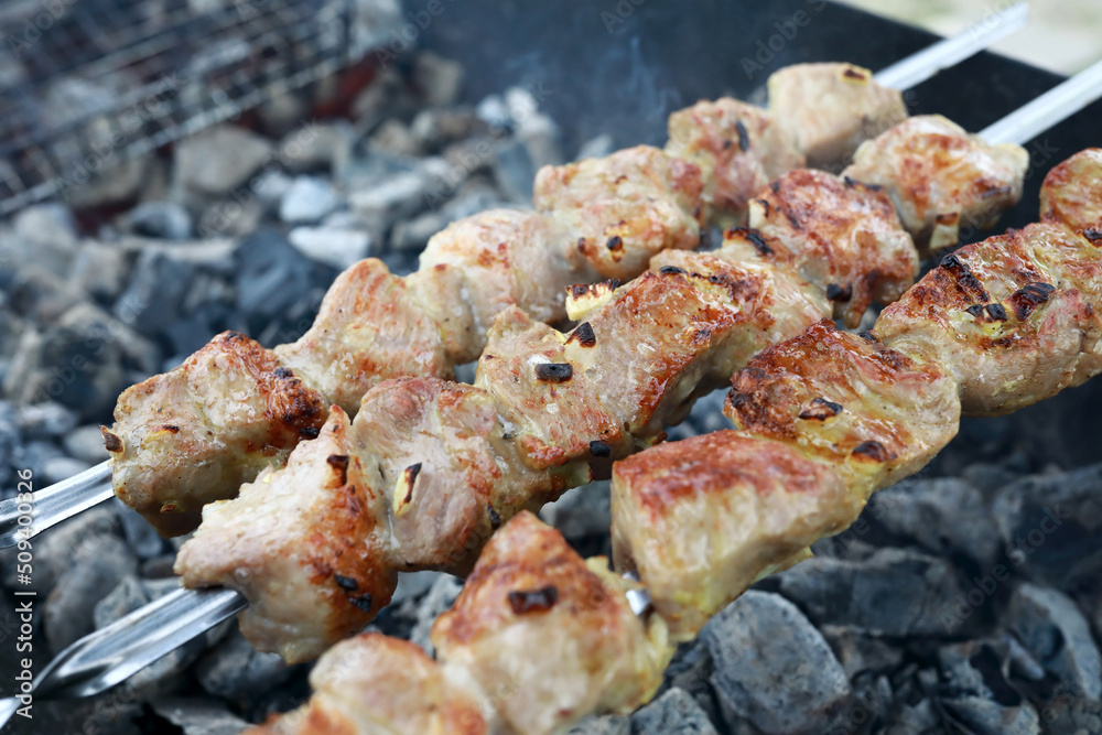 Grilled pork neck barbecue
