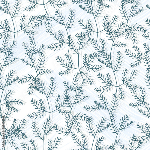 fir branches christmas vector seamless pattern