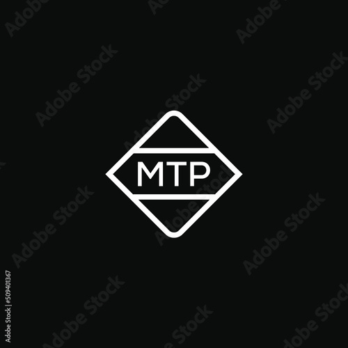 MTP 3 letter design for logo and icon.MTP monogram logo.vector illustration with black background. photo