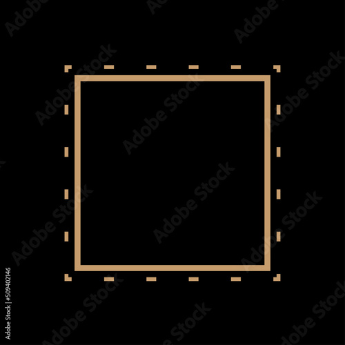 Boho Minimalist Beige Gold Symbol Silhouette. Boho Poster Print Template. Boho Graphic Element Icon Pattern Background