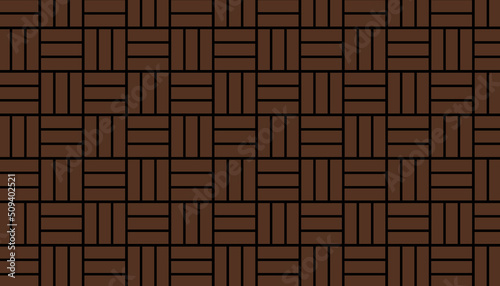 Brown parquet floor pattern background. Brick wall concept. Vector Illustrator.