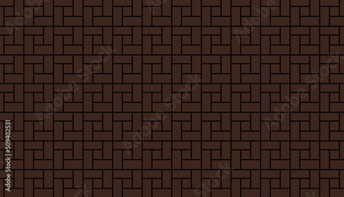 Abstract brown parquet floor pattern background. Brick wall concept. Vector Illustrator.