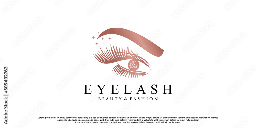 Eyelash extension logo design inspiration for beauty salon with creative element Premium Vector Eyelash extension logo design inspiration for beauty salon with creative element Premium Vector