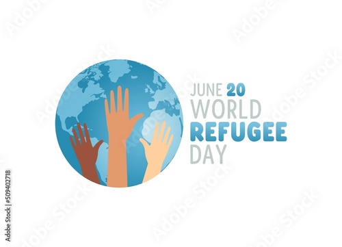 vector graphic of world refugee day good for world refugee day celebration. flat design. flyer design.flat illustration.