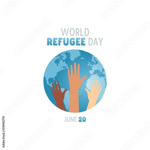 vector graphic of world refugee day good for world refugee day celebration. flat design. flyer design.flat illustration.