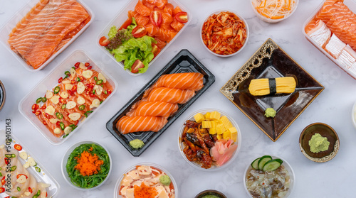 Wallpaper Mural Salmon Sashimi Sushi Fresh Fish  Torontodigital.ca