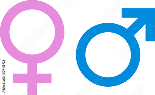 Two genders, male and female, man and woman, boy and girl. Blue and pink. 