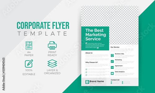 Corporate business flyer template design set, vector template design or business brochure template design