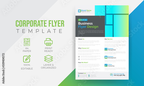 Creative business flyer template design set, vector template design or business brochure template design