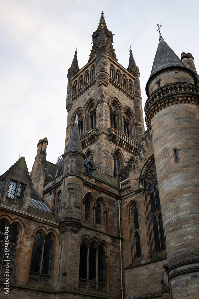 Bell Tower at the Historic University of Glasgow