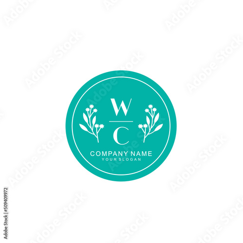 WC Beauty vector initial logo