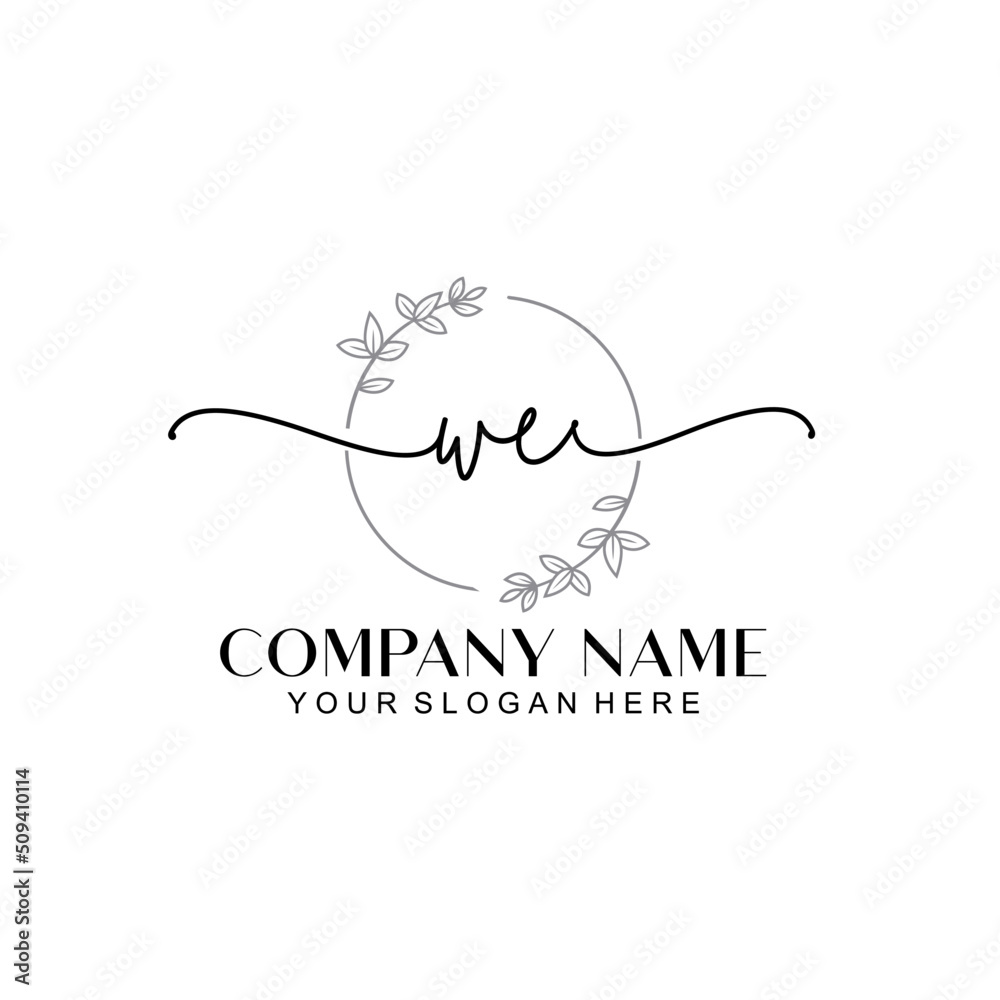 WE signature logo template vector WE signature logo template vector