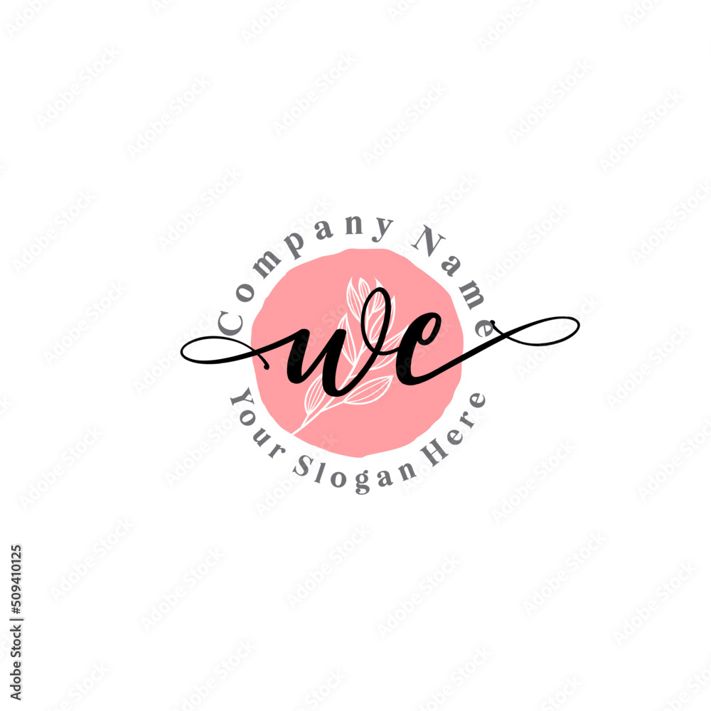 WE signature logo template vector WE signature logo template vector