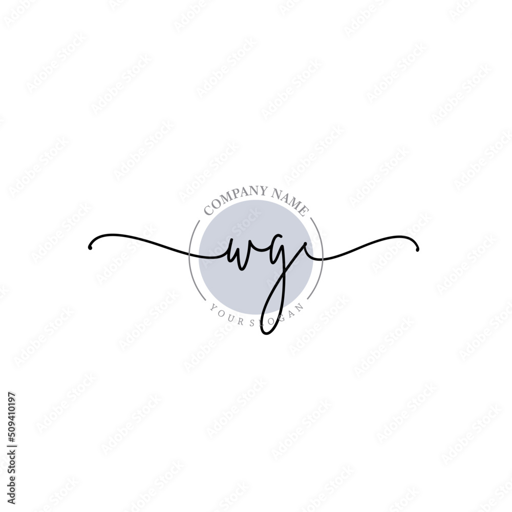 WG signature logo template vector WG signature logo template vector