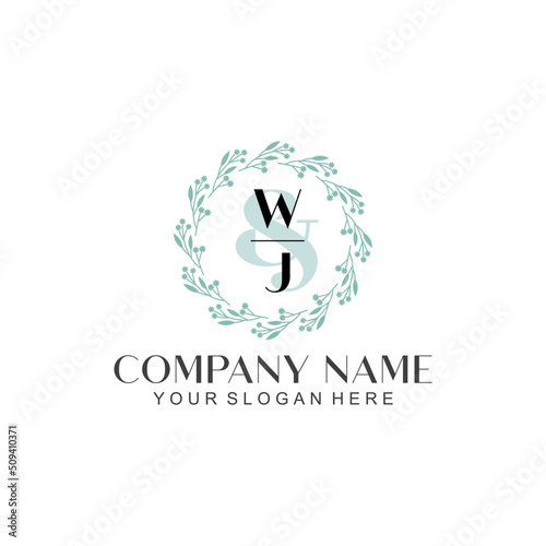 WJ Beauty vector initial logo © Rensi
