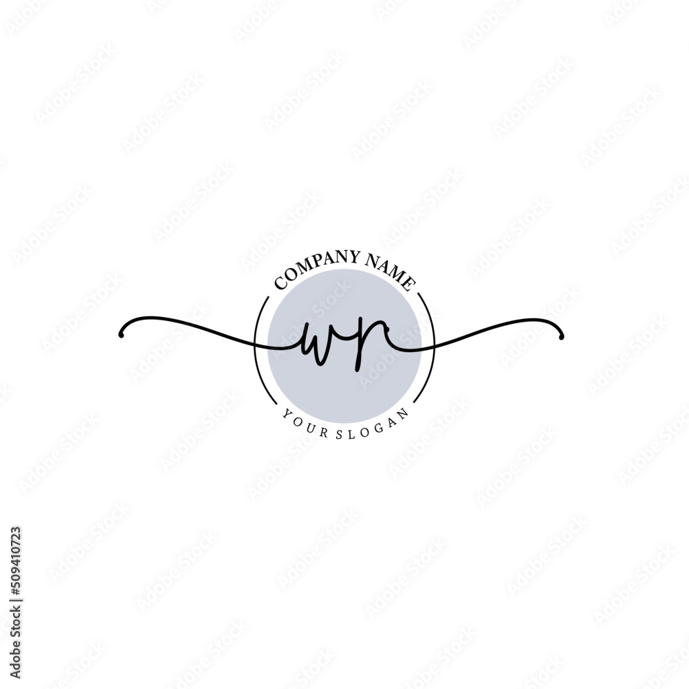 WR signature logo template vector WR signature logo template vector