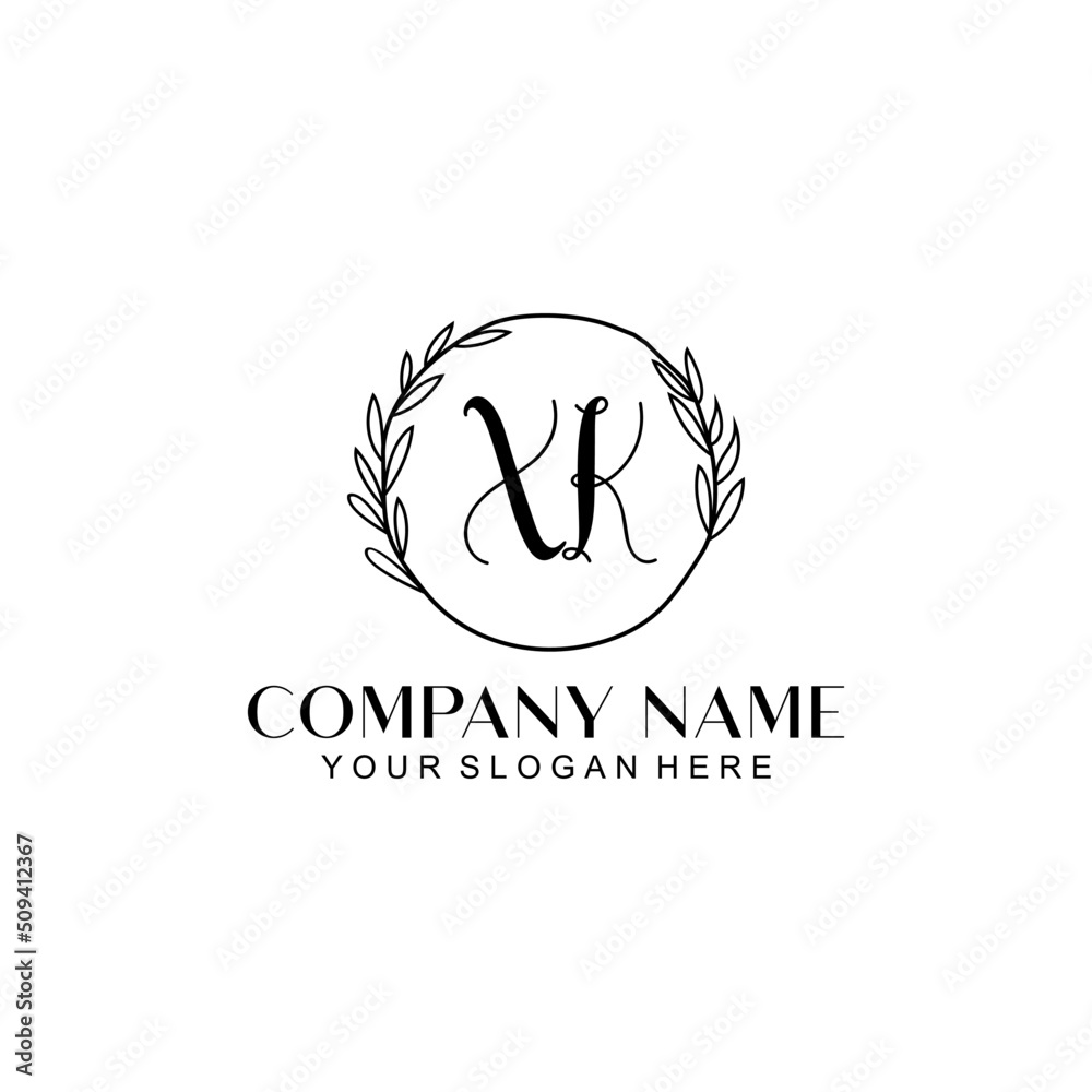 XK Beauty vector initial logo XK Beauty vector initial logo